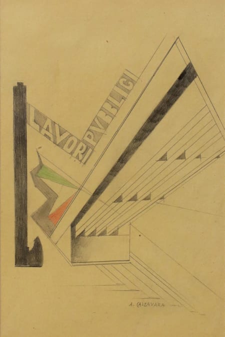 Attilio Calzavara — Bozzetto per lavori pubblici